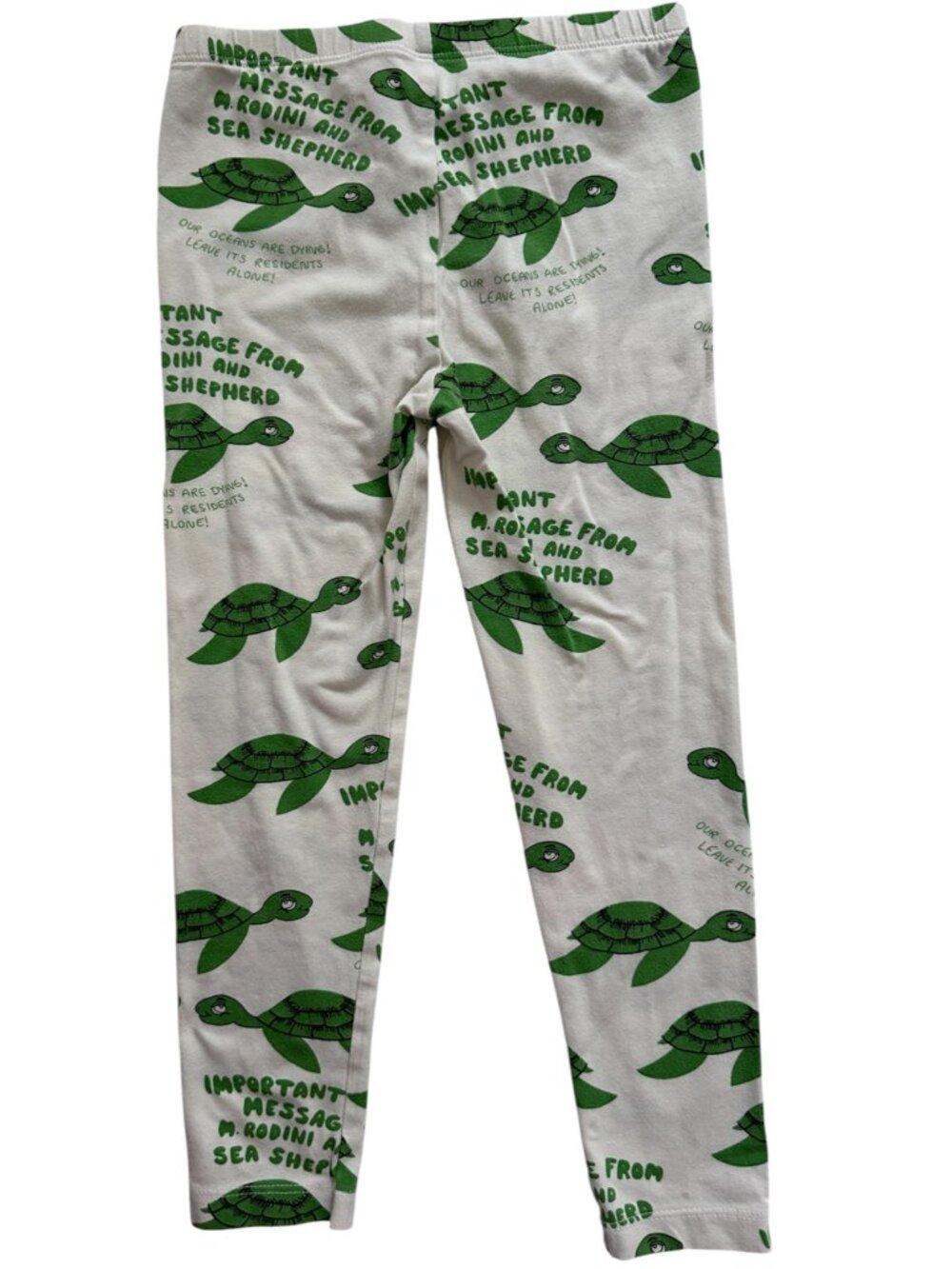 Mini Rodini x Sea Shepherd Turtle Leggings Size 4-5Y 110